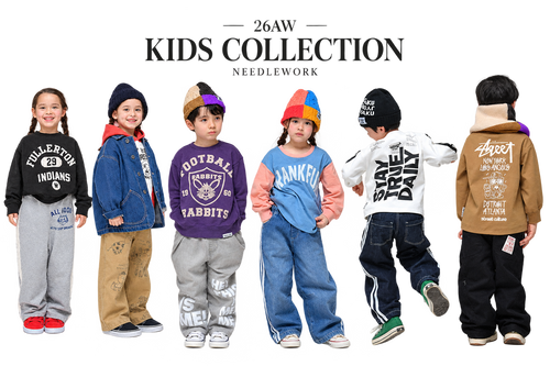 26AW KIDS COLLECTION・6枚を使った横長背景透過バナー