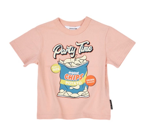 【OFFICIAL TEAM】1123225(90cm~120cm)オープンエンド チップスロゴ Tシャツ