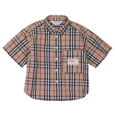 【OFFICIAL TEAM】チェックワイドシャツ★1123315m(S/M/L)