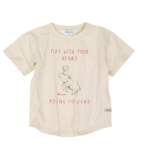 (130cm~150cm)【OFFICIAL TEAM】リサイクルコットンアニマルロゴTシャツ ★1123616j
