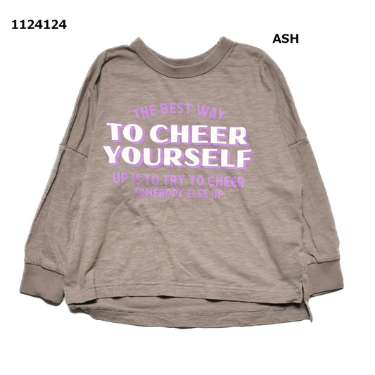 【130~150】スラブ天竺ロゴスリットTシャツ★1124124j子供服 キッズサイズ