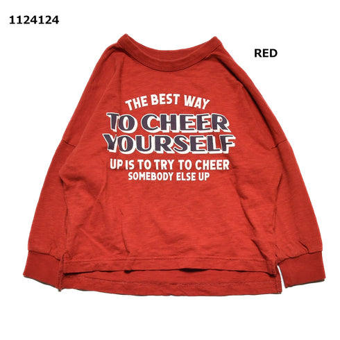 【130~150】スラブ天竺ロゴスリットTシャツ★1124124j子供服 キッズサイズ