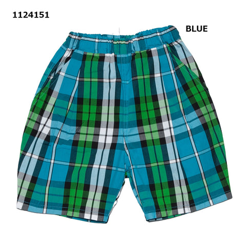 【130~150】チェック柄タックショーツ★1124151j子供服 キッズサイズ