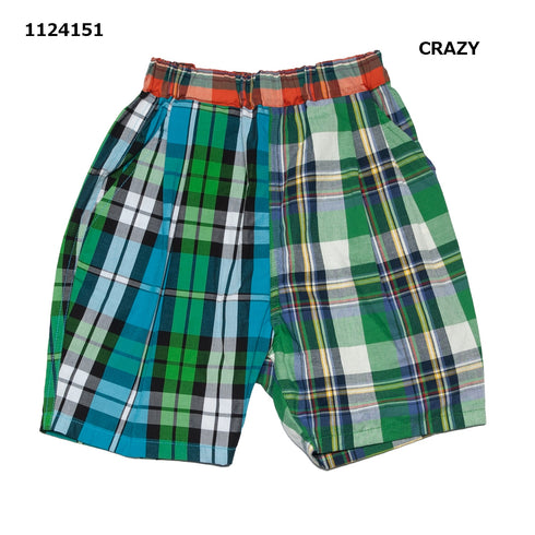 【130~150】チェック柄タックショーツ★1124151j子供服 キッズサイズ
