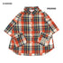 【S/M/L】チェック柄ポケットシャツ★1124153m 大人サイズ 親子コーデ