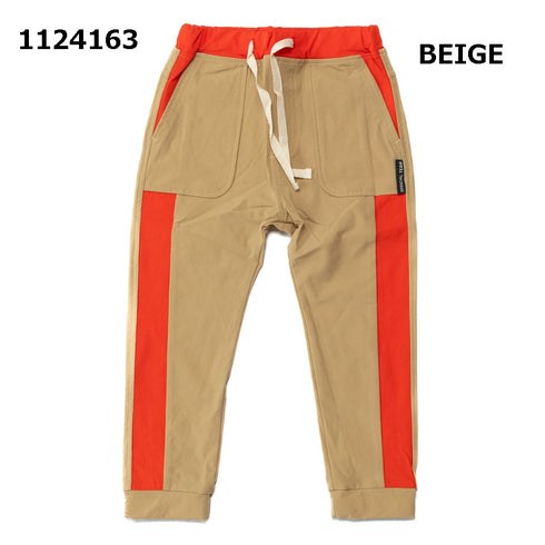 【S/M/L】プレミアストレッチ2トーンジョガーパンツ★1124163m 大人サイズ 親子コーデ