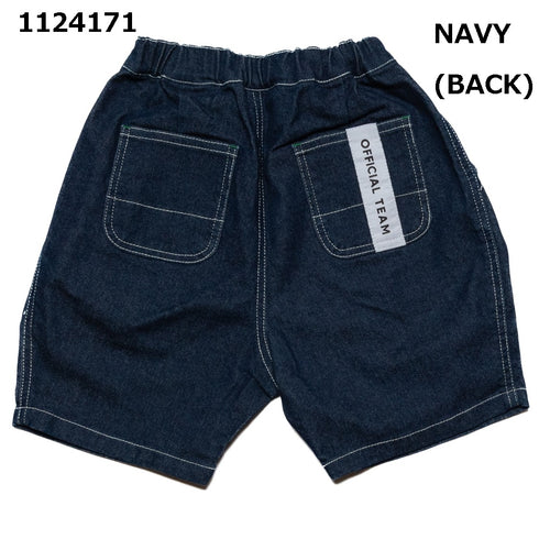 【90~120】ストレッチデニムタックショーツ★1124171子供服 キッズサイズ
