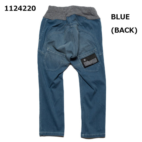 【S/M/L】カットデニムサルエルパンツ★1124220m 大人サイズ 親子コーデ