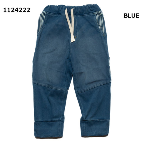 【90~120】カットデニムドッキングジョガーパンツ★1124222子供服 キッズサイズ