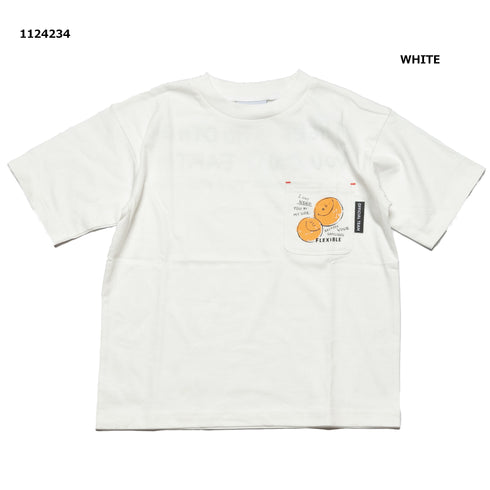 【S/M/L】スマイルロゴポケット Tシャツ★1124234m 大人サイズ 親子コーデ