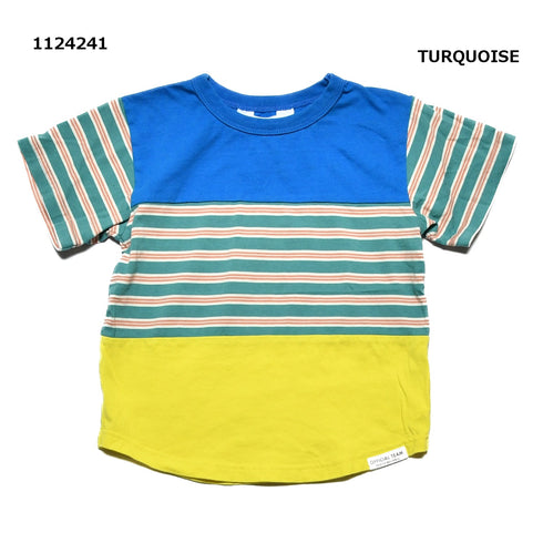 【S/M/L】スイッチングボーダーTシャツ★1124241m 大人サイズ 親子コーデ