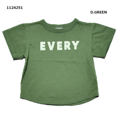 【S/M/L】製品染めシンプルロゴTシャツ★1124251m 大人サイズ 親子コーデ