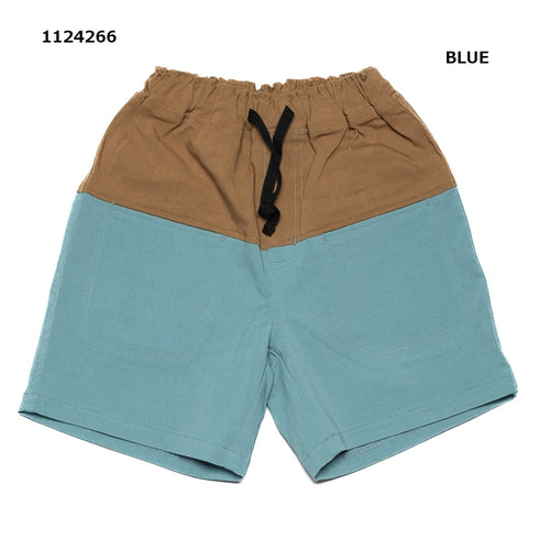 【S/M/L】スーパーストレッチバイカラーハーフパンツ★1124266m 大人サイズ 親子コーデ