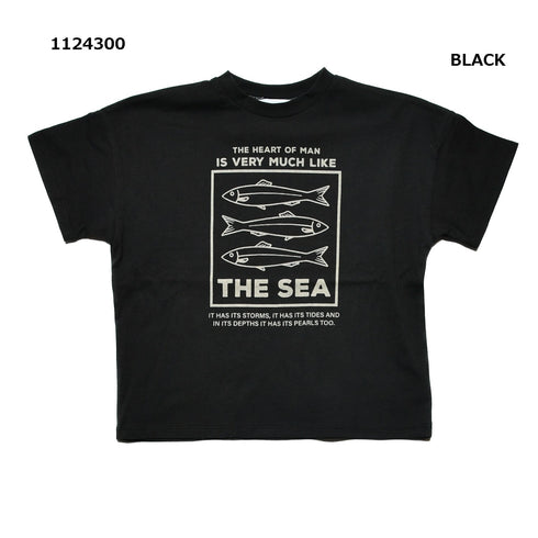 【S/M/L】クールタッチフィッシュロゴTシャツ★1124300m 大人サイズ 親子コーデ