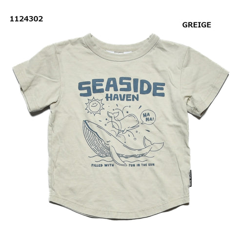 【90~120】クールタッチ海洋生物ロゴTシャツ★1124302子供服 キッズサイズ