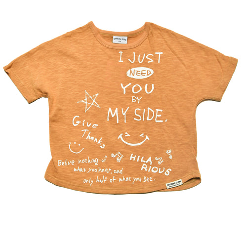 【オフィシャルチーム】スラブ天竺ラクガキスマイルTシャツ|S~L|1125203M