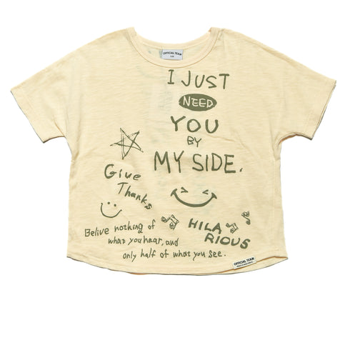 【オフィシャルチーム】スラブ天竺ラクガキスマイルTシャツ|S~L|1125203M