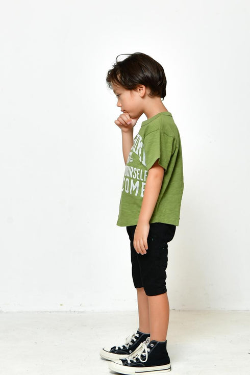 【オフィシャルチーム】ブラックデニムハーフサルエルパンツ|S~M|1125232M