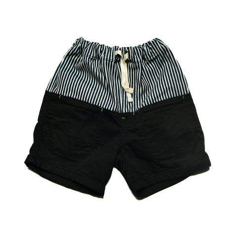 【オフィシャルチーム】ブラックデニムドッキングハーフパンツ|S~M|1125233M