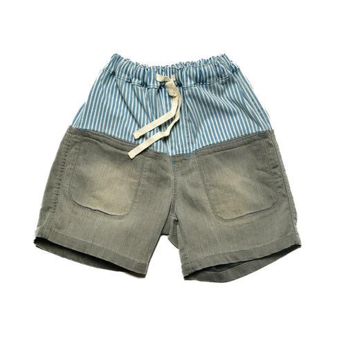 【オフィシャルチーム】ブラックデニムドッキングハーフパンツ|S~M|1125233M