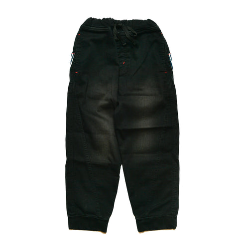 【オフィシャルチーム】ブラックデニムスイッチングジョガーパンツ|90cm~150cm|1125234