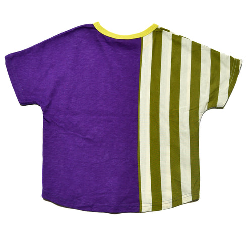 【オフィシャルチーム】ストライプスイッチングドルマンTシャツ|90cm~150cm|1125361