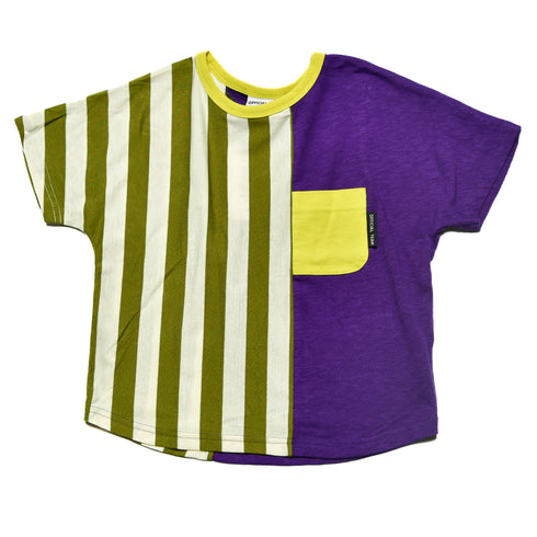 【オフィシャルチーム】ストライプスイッチングドルマンTシャツ|S~L|1125361M