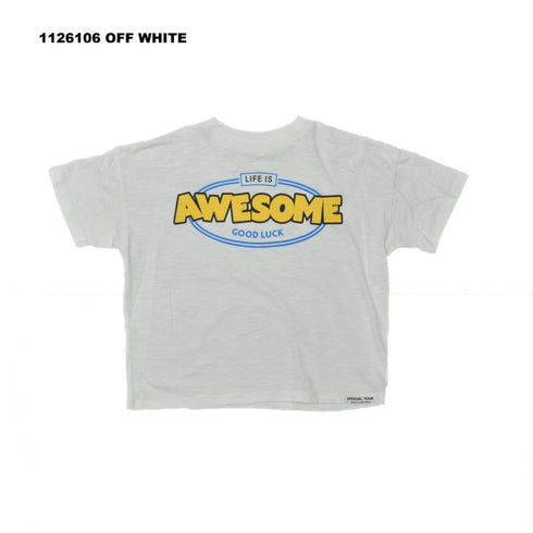 90~150【OFFICIALTEAM】スラブ天竺AWESOMEロゴTシャツ1126106