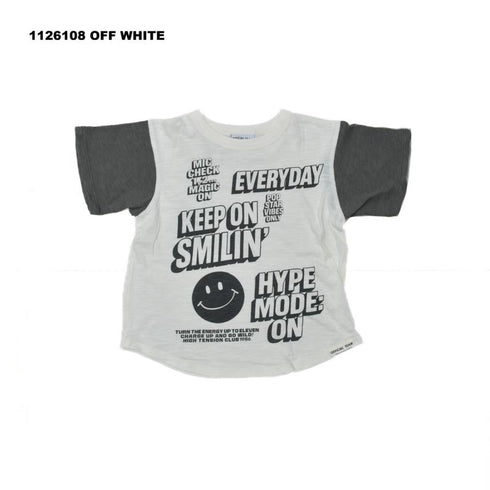S/Ⅿ/L【OFFICIALTEAM】スラブ天竺スマイルロゴTシャツ1126108m