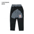 無敵のカットデニムショーツ。ブラックデニムワイドサルエルパンツ90~150【OFFICIALTEAM】1126130