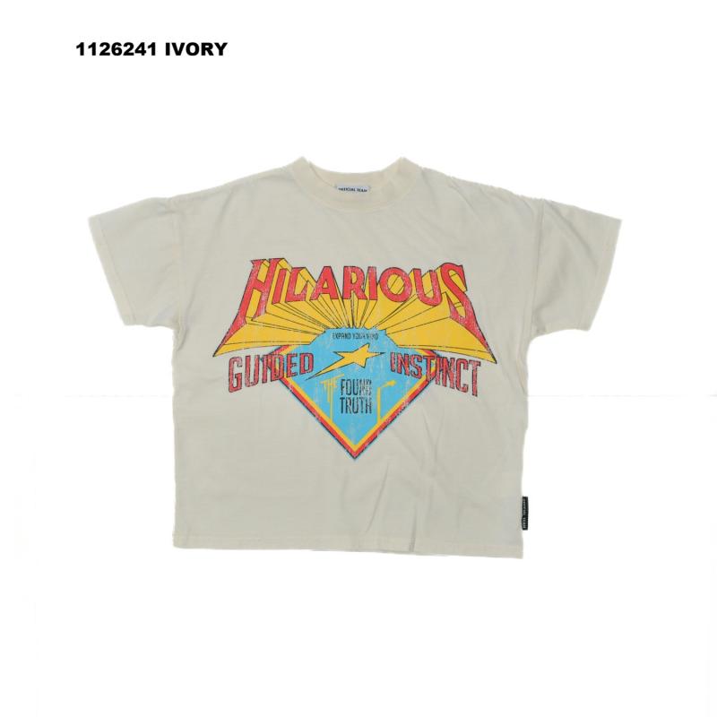 90~150【OFFICIALTEAM】製品染めHILARIOUSロゴ Tシャツ1126241