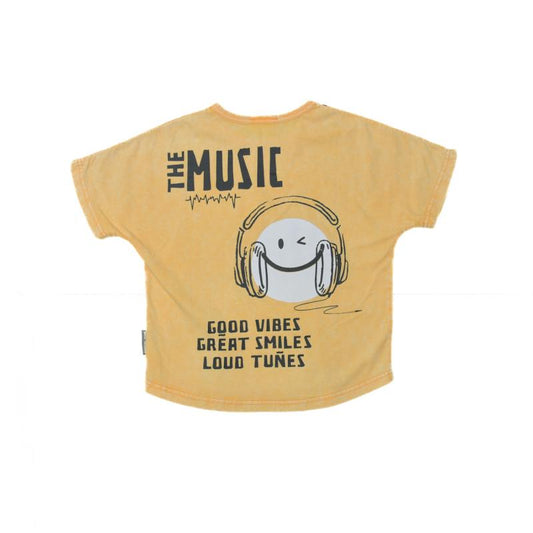 90~150【OFFICIALTEAM】製品染めスマイルミュージックTシャツ1126244