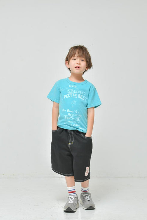 カットデニムラクガキハーフパンツ90~150【OFFICIALTEAM】1126256
