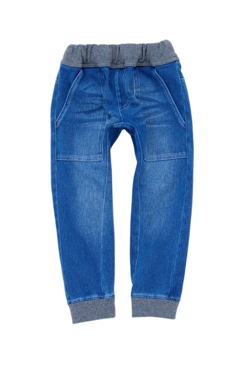 【90~120cm】カットデニムジョガーパンツ★1223161★【OFFICIALTEAM】