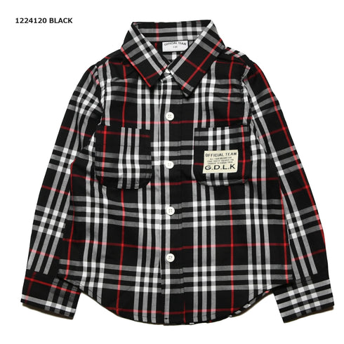 【S/M/L】★オフィシャルチーム★チェック柄シャツ(1224120m)
