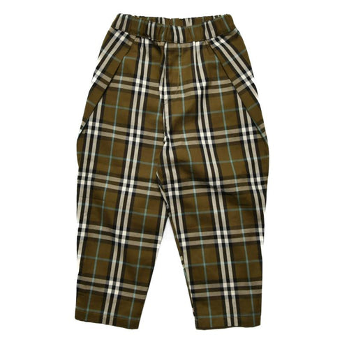 【S/M/L】★オフィシャルチーム★チェック柄タックワイドパンツ(1224121m)