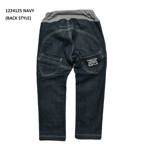 【90~120】★オフィシャルチーム★カットデニムサルエルパンツ(1224125)