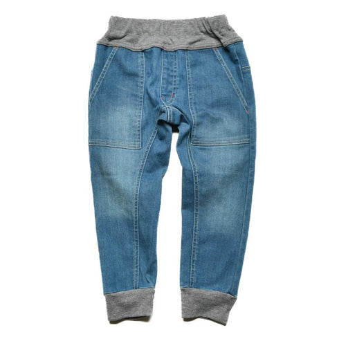 【90~120】★オフィシャルチーム★カットデニムジョガーパンツ(1224127)