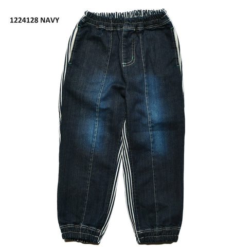 【90~120】★オフィシャルチーム★カットデニムピンタックジョガーパンツ(1224128)