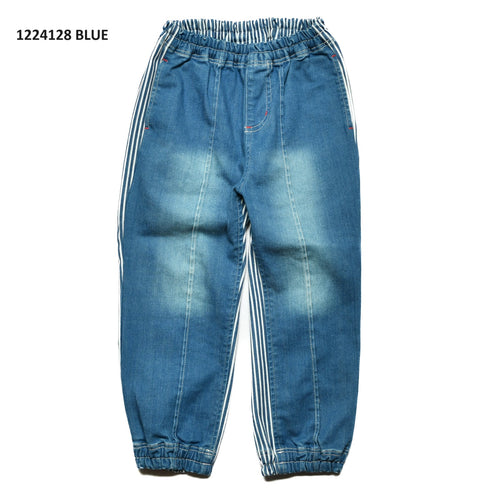【90~120】★オフィシャルチーム★カットデニムピンタックジョガーパンツ(1224128)