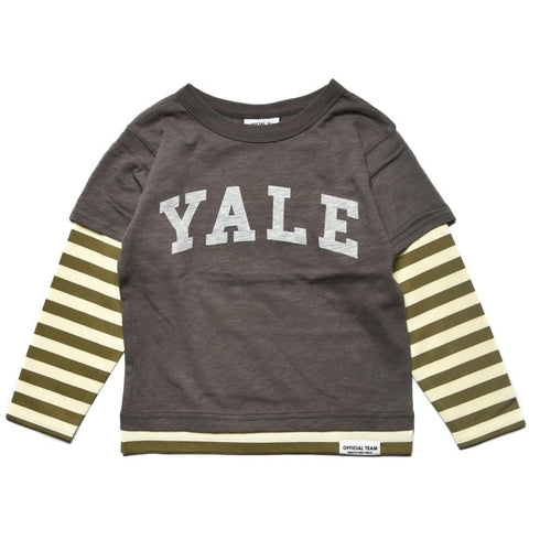 【S/M/L】★オフィシャルチーム★ボーダー×スラブレイヤードTシャツ(1224140m)