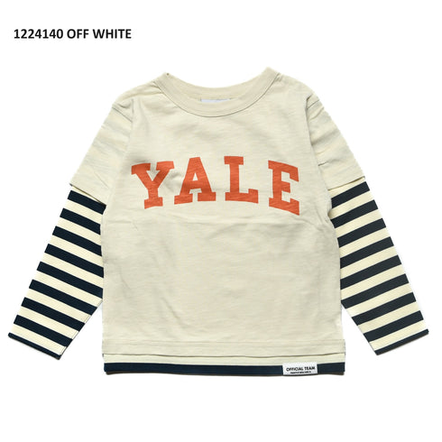 【S/M/L】★オフィシャルチーム★ボーダー×スラブレイヤードTシャツ(1224140m)