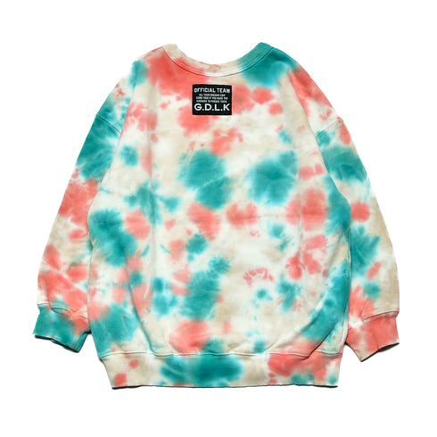 【130~150】★オフィシャルチーム★裏毛タイダイ染めポケットトレーナー(1224210j)