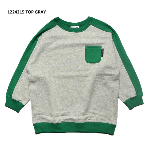 【90~120】★オフィシャルチーム★裏毛2トーンポケットトレーナー(1224215)