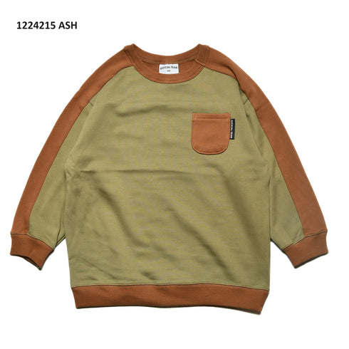 【90~120】★オフィシャルチーム★裏毛2トーンポケットトレーナー(1224215)