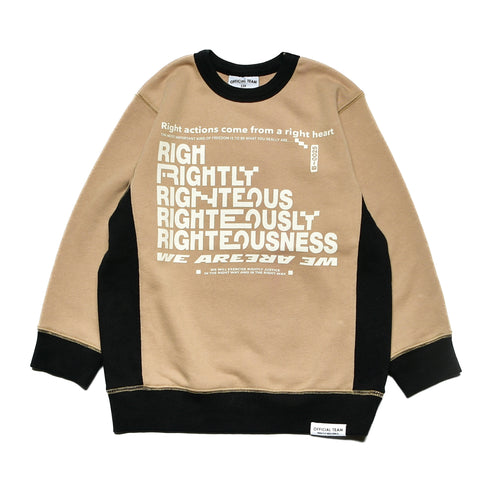 【S/M/L】★オフィシャルチーム★裏毛ワントーンプリントトレーナー(1224229m)