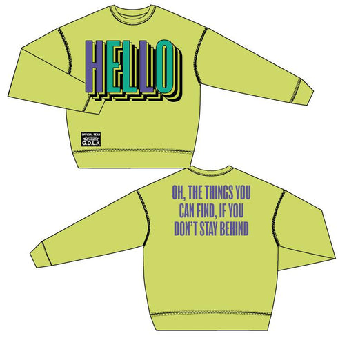 【130~150】★オフィシャルチーム★裏毛HELLOロゴレーナー(1224230j)