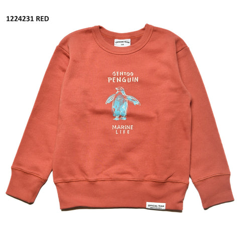 【90~120】★オフィシャルチーム★裏毛海洋生物ロゴレーナー(1224231)