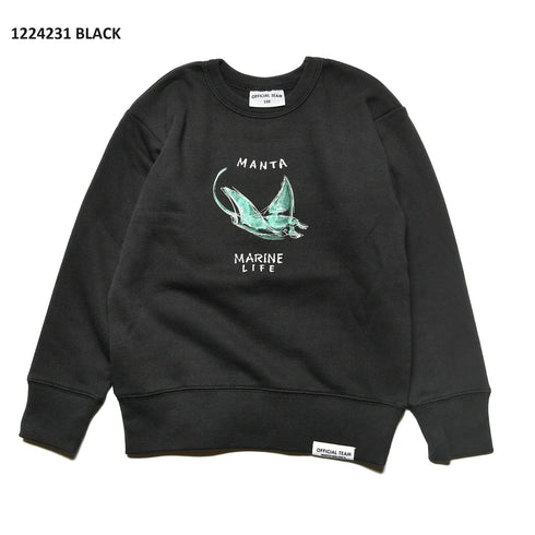 【90~120】★オフィシャルチーム★裏毛海洋生物ロゴレーナー(1224231)