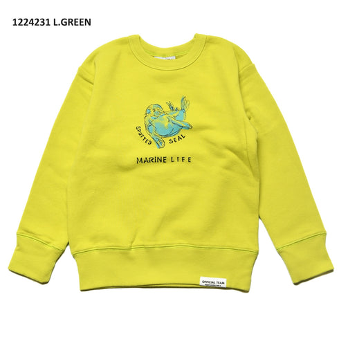 【130~150】★オフィシャルチーム★裏毛海洋生物ロゴレーナー(1224231j)